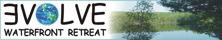 Scenic lake view with greenery and motivational text on the left.